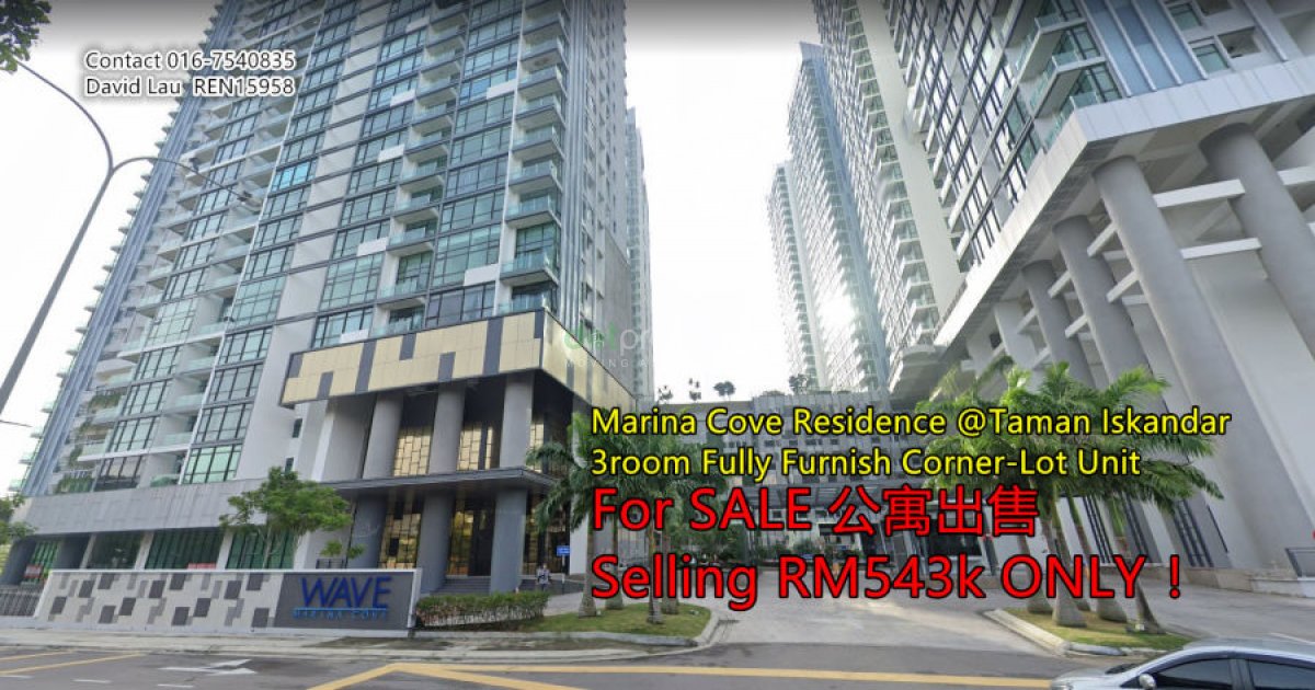 Marina Cove 3room Fully Furnish Corner Residence Taman Iskandar Condo For Sale In Johor Dot Property